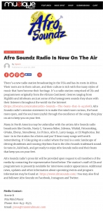 Afro Soundz on Musique Magazine
