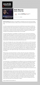 Matt Warren on Sputnik Music